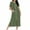 Green, variant on Lorytime Womens Bathrobes Zip up Plus Size Printed Zipper Nightgowns Crewneck Short Sleeve Pajamas with Pockets Sleepwear