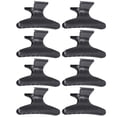 thumbnail image 1 of BRIGHTFUFU 8 UNIDS Abrazaderas de mariposa antideslizante Elegante estilo Garra Clips de pelo para peluquería (Negro), 1 of 7