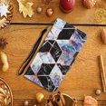 thumbnail image 4 of Dteck for Apple iPhone 13 Pro Max Case with Card Holder Magnetic 3D Painted Flip Wallet Case Protective Cover with Kickstand Wrist Strap Cover for iPhone 13 Pro Max, 2# Black Marble, 4 of 4