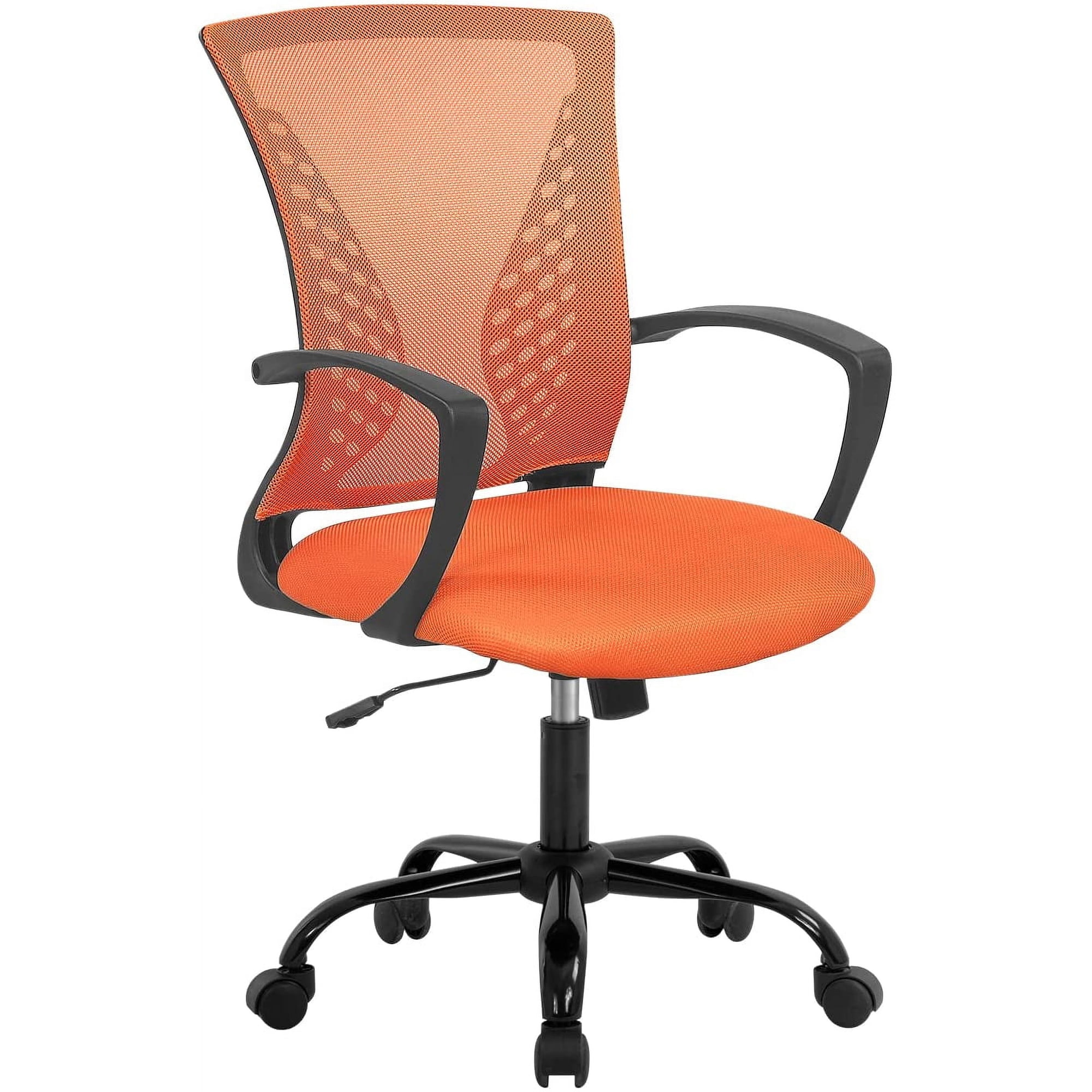 BestOffice Ergonomic Office Chair, Lumbar Support, Swivel Rolling for Women(Orange)
