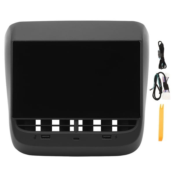 Pantalla de visualización del asiento trasero de 7 pulgadas HD 1024x600 píxeles LCD Control de aire acondicionado IPS Reproductor de entretenimiento multimedia Reemplazo para Tesla Modelo 3 Y