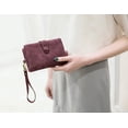 thumbnail image 5 of Women's Small Bifold Leather wallet Rfid blocking Ladies Wristlet with Card holder id window Coin Purse, 5 of 5