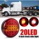 thumbnail image 3 of Luces traseras universales de 20 LED para remolque de coche, furgoneta, luz trasera de camión, luz de freno, luz de señal de giro Luz de posición lateral dinámica para coche redonda para Navara D22 NP, 3 of 5