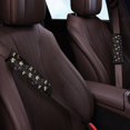 thumbnail image 3 of Chririnla Iris Floral Print Car Seat Belt Pads Cover Magic Tape Design Seat Belt Shoulder Pad Comfortable Driving Polyester Compatible with Sedan SUV, 3 of 8
