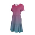 thumbnail image 5 of Erwazi Summer Casual Dresses for Women Swing Short Sleeve T Shirt Dresses Tiered Flowy Beach Mini Dress with Pockets, 5 of 6