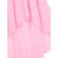 thumbnail image 6 of Nyeemya Kids Girls One Shoulder Long Sleeve Dance Crop Tops with Chiffon Skirt Set Pink 16, 6 of 7