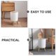 thumbnail image 3 of unbranded 1Ud Functional White Plastic Waste Paper Bucket for Kitchen and Household Use, 3 of 8