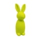 thumbnail image 1 of Conejito de Pascua flocado, decoración de Pascua, figura de conejo flocado para balcón verde amarillo, 1 of 8