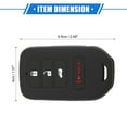 thumbnail image 6 of 2 Pcs 4 Button Smart Remote Key Shell Compatible for Honda Accord 2019-2021 Protector Silicone Black, 6 of 7