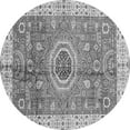 thumbnail image 1 of Ahgly Company Indoor Round Abstract Gray Modern Area Rugs, 8' Round, 1 of 4