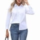 thumbnail image 2 of Camisas de Vestir de Larga con Botones para Mujer, Blusas de Oficina con Cuello Antiarrugas. L, 2 of 9