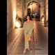 thumbnail image 5 of Vestido Ajustado Tipo Suéter con Hombros Descubiertos para Mujer, Elegante, de Larga, para Fiesta en Club, Midi y Formal. Albaricoque M, 5 of 10