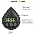 thumbnail image 3 of Silent Non-Ticking Battery Operated Shower Timer, Waterproof Digital Timer, Small Size Cute Timer Black,1 * timer,Black, 3 of 6