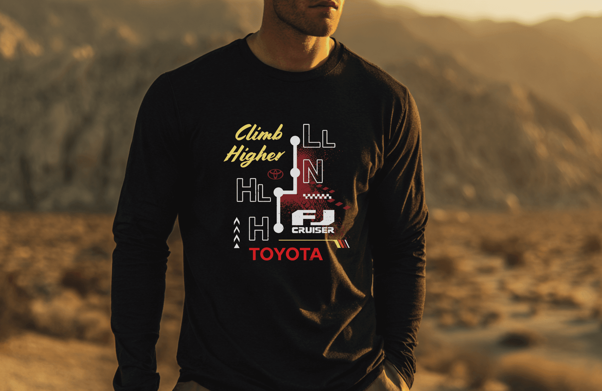 Toyota FJ Cruiser Black Long Sleeve Shirt 4x4 Off Road Merch