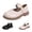 Beige, variant on Girls Mary Jane Shoes Platform Non-Slip Pearl Bowknot Ankle Strap Dress Shoes School Uniform Shoes for Toddler/Little/Big Kids