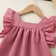 thumbnail image 4 of Vestido de Fiesta de Navidad de las Niñas sin Mangas Cintura Acanalada Falda Francesa Cinchada para Bebé Material Suave Lindo Cómodo, 4 of 7