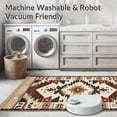 thumbnail image 5 of ODIKA 8'x10' Machine Washable Non-Slip Area Rug, Rustic Southwestern High Traffic Rug with Pad, Beige, 25986, 5 of 8