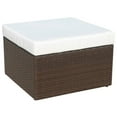 thumbnail image 5 of vidaXL Garden Chair with Stool Poly Rattan Brown, 5 of 5