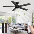 thumbnail image 1 of Ventilador de Techo Fanbulous 48" Montaje Empotrado Negro con Motor DC y Control Remoto, 1 of 8