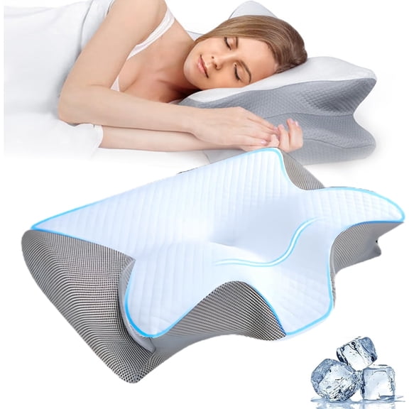 Sleep Apnea Pillow, Airway Pro Cervical Pillow, Neck-Elevation Designtm, Pillows for Neck Pain Relief, Neck Support Pillows for Sleeping, For Back, Side, Or Stomach Sleeping (Grey)