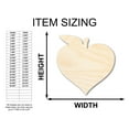 thumbnail image 2 of Unfinished Wood Apple Heart Shape 14" / 1/8", 2 of 4