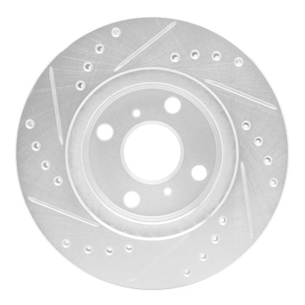Dynamic Friction Company 631-76050R DFC Brake Rotor - Drilled And Slotted - Silver