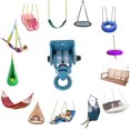 thumbnail image 2 of LinenLoon Support de Balançoire Robuste Capacité 1500LB pour Siège de Balançoire Porche Chaise Hamac Sac de Sable Intérieur Extérieur (Bleu, 2 of 5