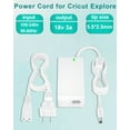 thumbnail image 4 of 18V Power Cord for Cricut Explore Air 2, Cricut Maker, Cricut Expression 2, Cricut Create, Cricut Cake Mini, Explore, Explore One, Explore Air Cutting Machine Power Supply, 4 of 6