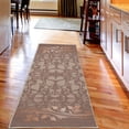 thumbnail image 2 of Floral Decorative Rug, Romantic Royal Leaf Pattern Yellow Colored Blossoming Branch Leaves Art, Quality Carpet for Bedroom Dorm and Living Room, 6 Sizes, Pale Chocolate, by Ambesonne, 2 of 2