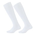 thumbnail image 1 of Wosthever Calcetines largos lisos para niños, medias finas de fútbol de algodón y poliéster que absorben el sudor por encima de la rodilla, Uniforme atlético blanco, 1 of 6