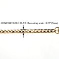 thumbnail image 3 of Hahiyo Mini Pochette Monedero Correa De Cadena Delgada Ancha 7 Mm Para Lv Longitud 7,9 Pulgadas Extra Gruesa 2,6 Mm Oro Brillante Para Bolso Cartera Embrague Cómoda Correa Plana De Metal 1 Paquete, 3 of 5