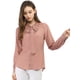 thumbnail image 3 of INSPIRE CHIC Camisa Casual Con Botones Manga Larga Corbata De Lazo Para Mujer Rosa L, 3 of 6