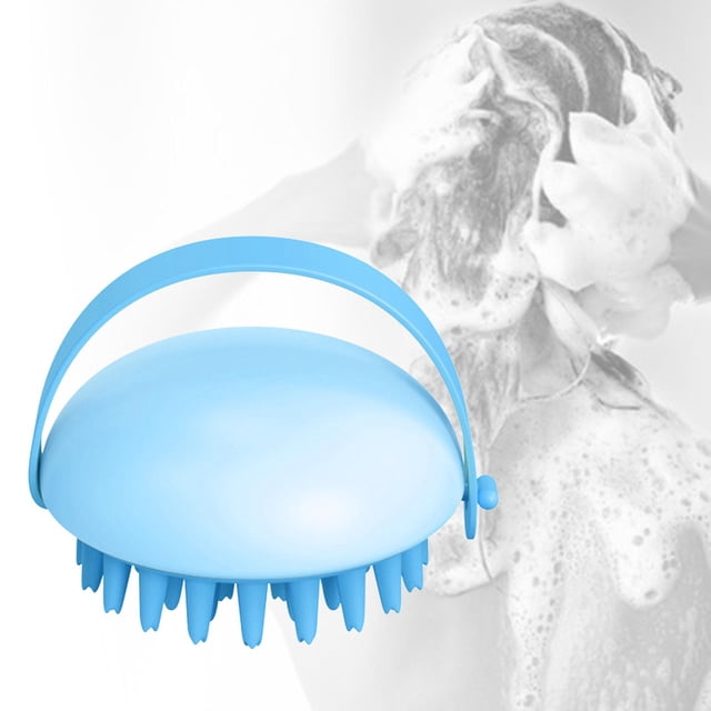 Cepillo portátil para el cabello Baoblaze cepillo de limpieza TPR Azul