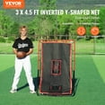 thumbnail image 2 of VEVOR Filet de Rebondisseur de Baseball et de Softball 3 X 4,5 Pi 2-en-1 avec Interrupteur et Lanceur, 2 of 9