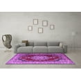 thumbnail image 3 of Ahgly Company Indoor Round Medallion Purple Traditional Area Rugs, 8' Round, 3 of 4