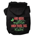 thumbnail image 3 of Christmas Pet Dog  Cat Hoodie Screen Printed, "Who Needs Mistletoe When You're This Cute", 3 of 11