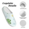 thumbnail image 5 of Fotbe Kawaii Frogs Pattern Women's Fuzzy Curly Fur Memory Foam Loafer Slippers Indoor Outdoor Slippers Winter Home Shoes-46/47, 5 of 7
