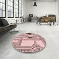 thumbnail image 4 of Ahgly Company Machine Washable Indoor Rectangle Transitional Light Rose Pink Area Rugs, 2' x 3', 4 of 7