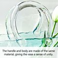 thumbnail image 4 of Aoderun Purse Vase for Flowers Glass Vase with Handle Hand Bag Vase(Blue), 4 of 7