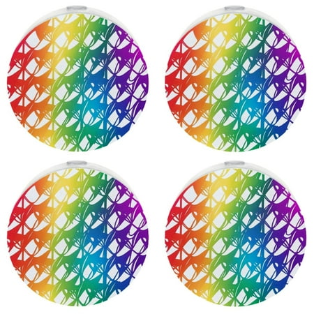 

Plug in Led Night Light with Auto Dusk to Dawn Sensor White Nightlights for Hallway Bedroom Kids Room Kitchen Stairway 4 Pack Peace Rainbow Xoxo Love Is Love