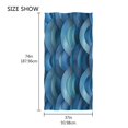 thumbnail image 4 of Ryvnso Abstract Fish Scales Oversized Beach Towel Microfiber Bath Blankets Swimming Fitness 37" x 74", 4 of 5