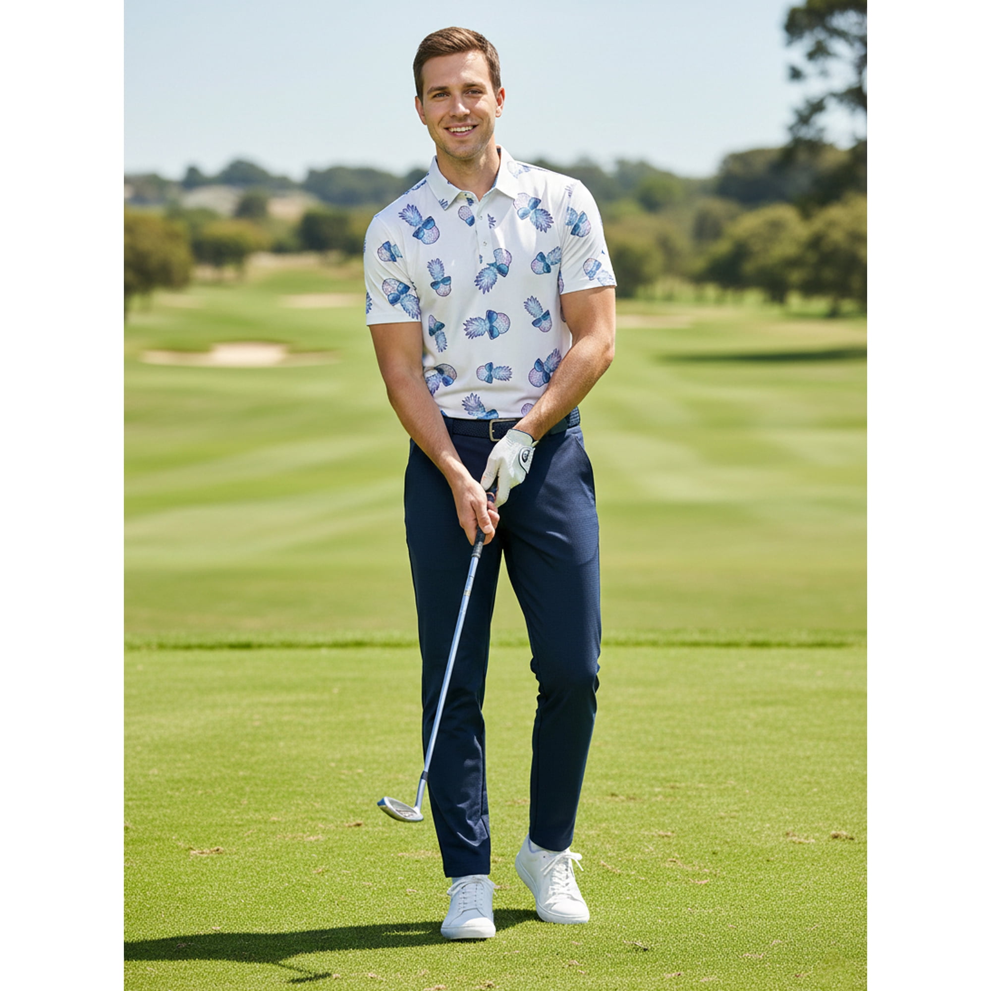 Birdie Bound Men' s & Big and Tall Golf Polo Shirts, Sizes XS-4XLT