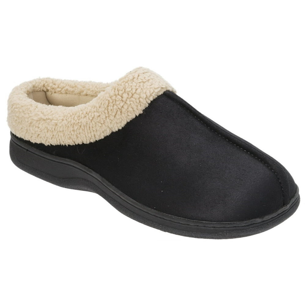 Dearfoams Dearfoams Men's Terry Clog Slippers (Small (78), Black