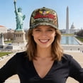 thumbnail image 2 of vigerkar 250 Anniversary USA Hat Unisex Embroidered Baseball Cap Patriotic Trucker Hats for Men Women Adjustable Ball Cap Gift (Khaki, One Size）, 2 of 6