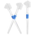 thumbnail image 1 of 3pcs Transparent Denture Brush False Teeth Cleaning Brush Double-sided Toothbrush Artificial Teeth Cleaning Tool, 1 of 2