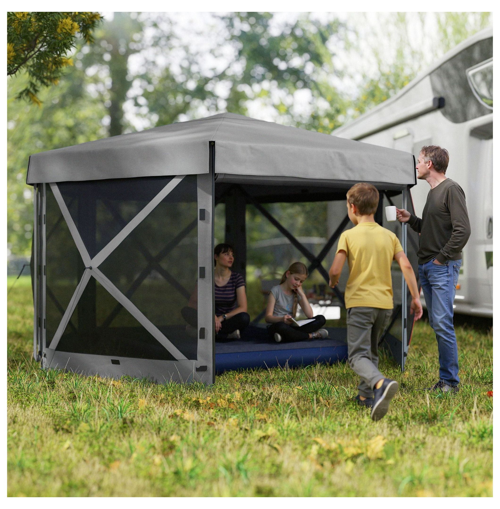 Coleman 15' x 15' Emerald & Green Dome Outdoor Canopy, Portable