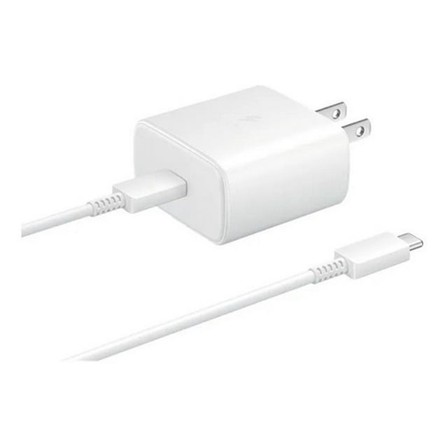 Cargador Travel Adapter 45w Conector C a C blanco Samsung Travel Adapter 45W