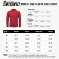 thumbnail image 5 of SPEEDRUN Polo Shirts for Men Long Sleeve Solid Color Men'S Golf Polo Shirts Business Polo Shirts Causal Collared Golf Tennis T-Shirt Red, 5 of 10