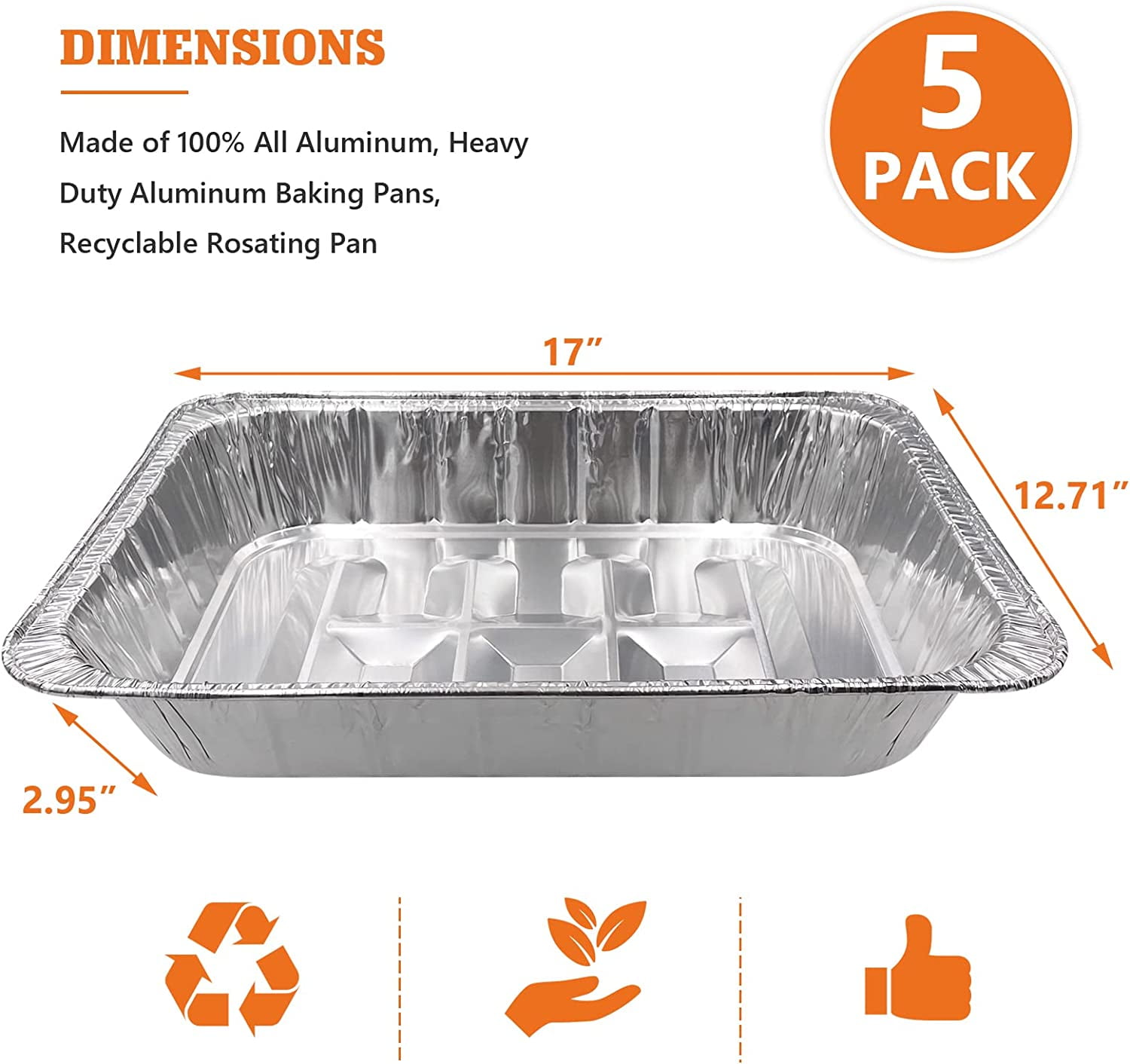 Jetfoil Aluminum Foil Steam Turkey Heavy Duty Disposable Roaster Pans Full  Size