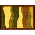 thumbnail image 1 of Ahgly Company Machine Washable Indoor Rectangle Oriental Yellow Modern Area Rugs, 8' x 10', 1 of 4